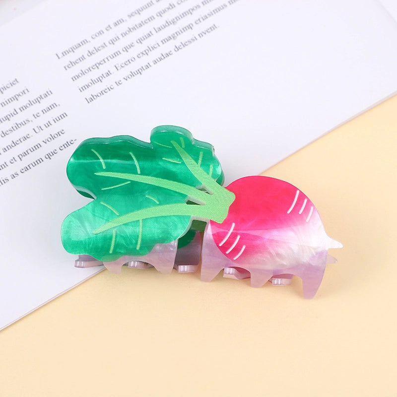 Acetate Acrylic Temperament Dopamine Style Women’s Hair Accessories Headdress Fashion Double-sided Printing One-piece Large Gripper