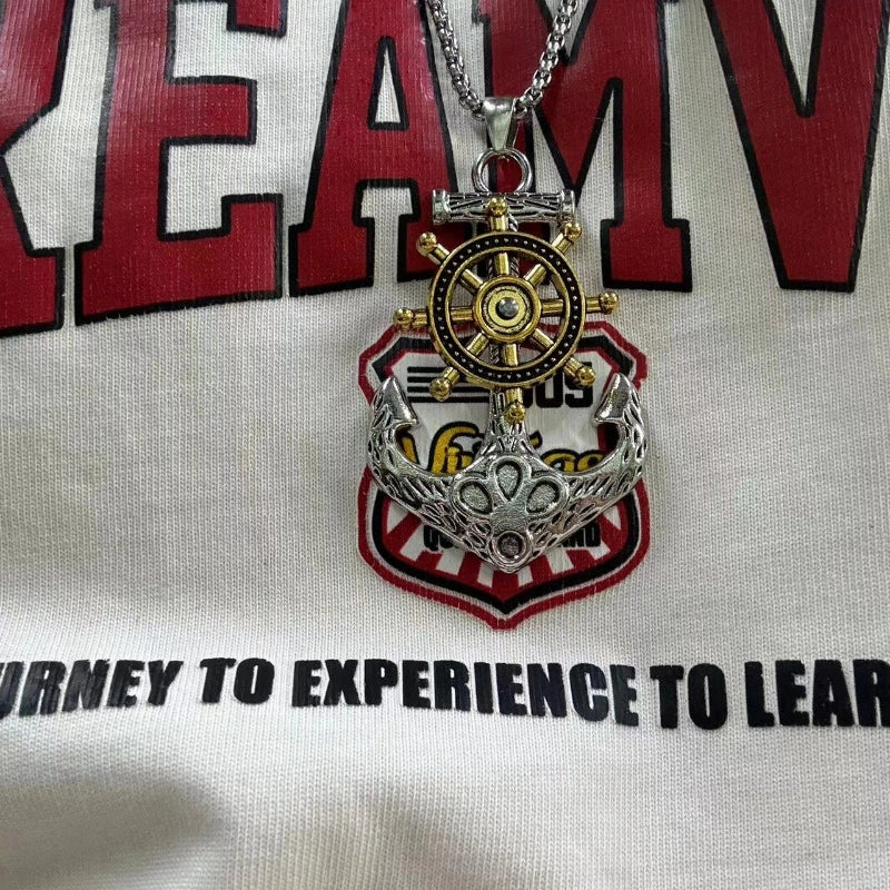 Hip-Hop Anchor Alloy Men’s Pendant Necklace