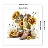 Sunflowers And Boots-11CT Stamped Cross Stitch 40*40cm/15.75*15.75in tapestrymarket