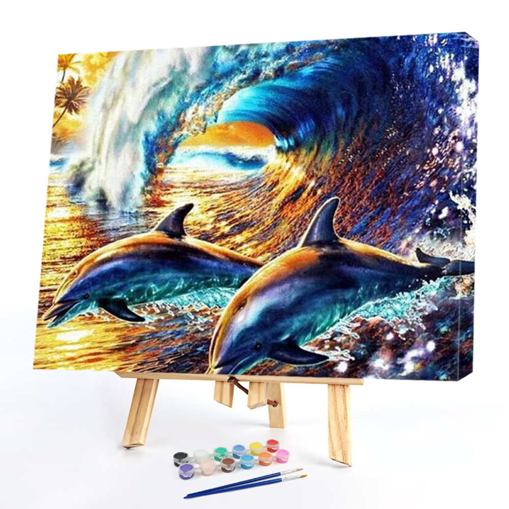 

40*50CM Paint By Numbers-Dolphin, 501 Original