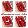 Pilulier portable double face avec s&eacute;parateur de pilules