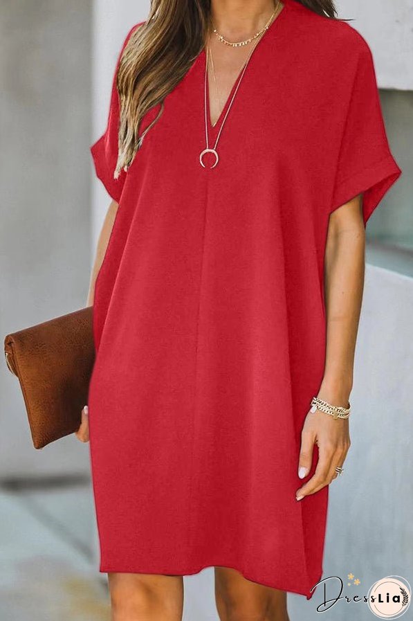H-Shape Loose Short Sleeve Dress