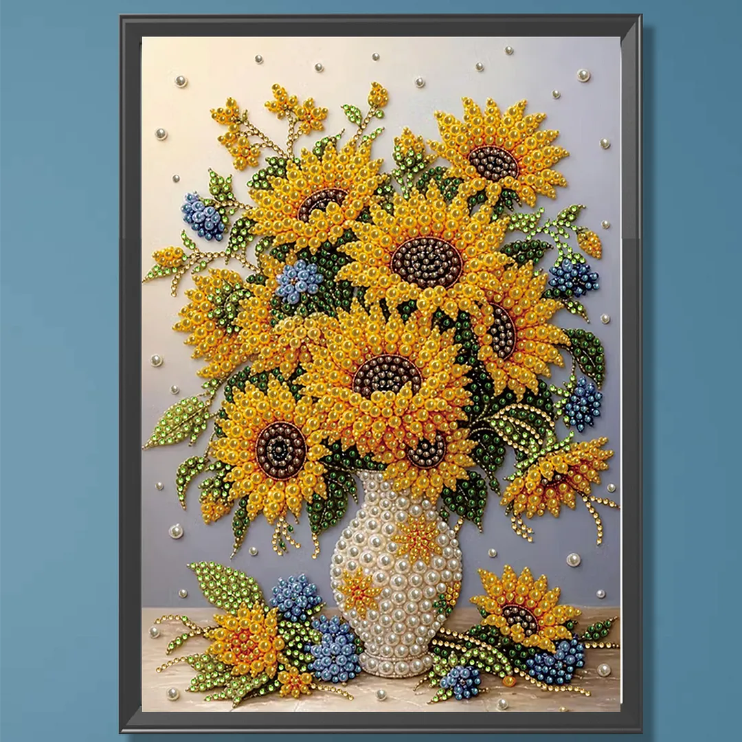 Pearl Painting Kit for Adults Sunflower Rhinestone