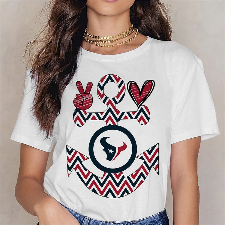 Houston Texans Women's White Relaxed T-Shirt