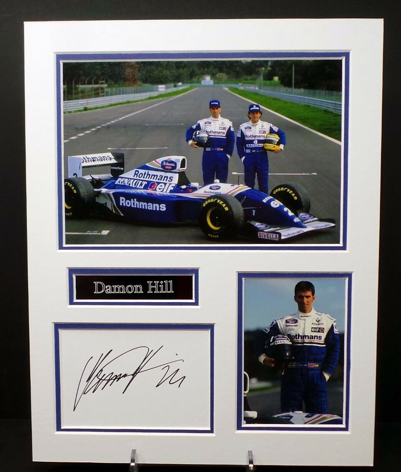 Damon HILL Signed Mounted Photo Poster painting Display AFTAL RD COA Former Formula One Champion