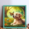 (US Only)Dog Printed Cross Stitch Kit 40x40cm DIY 14CT Thread Art Needlework Decor