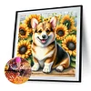 Diamond Painting-DIY Full Round Drill Garden Dog(40*40 CM)