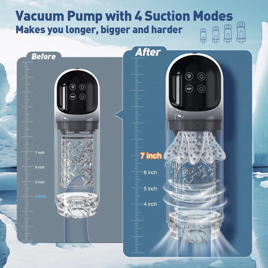 Night Elf 7 Rotation Suction Vacuum Pumps Masturbator Cup