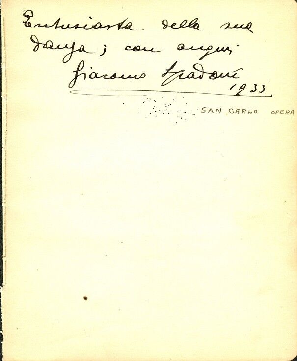 Mystery Autograph - CHICAGO STAGE & OPERA - 1933 - #10