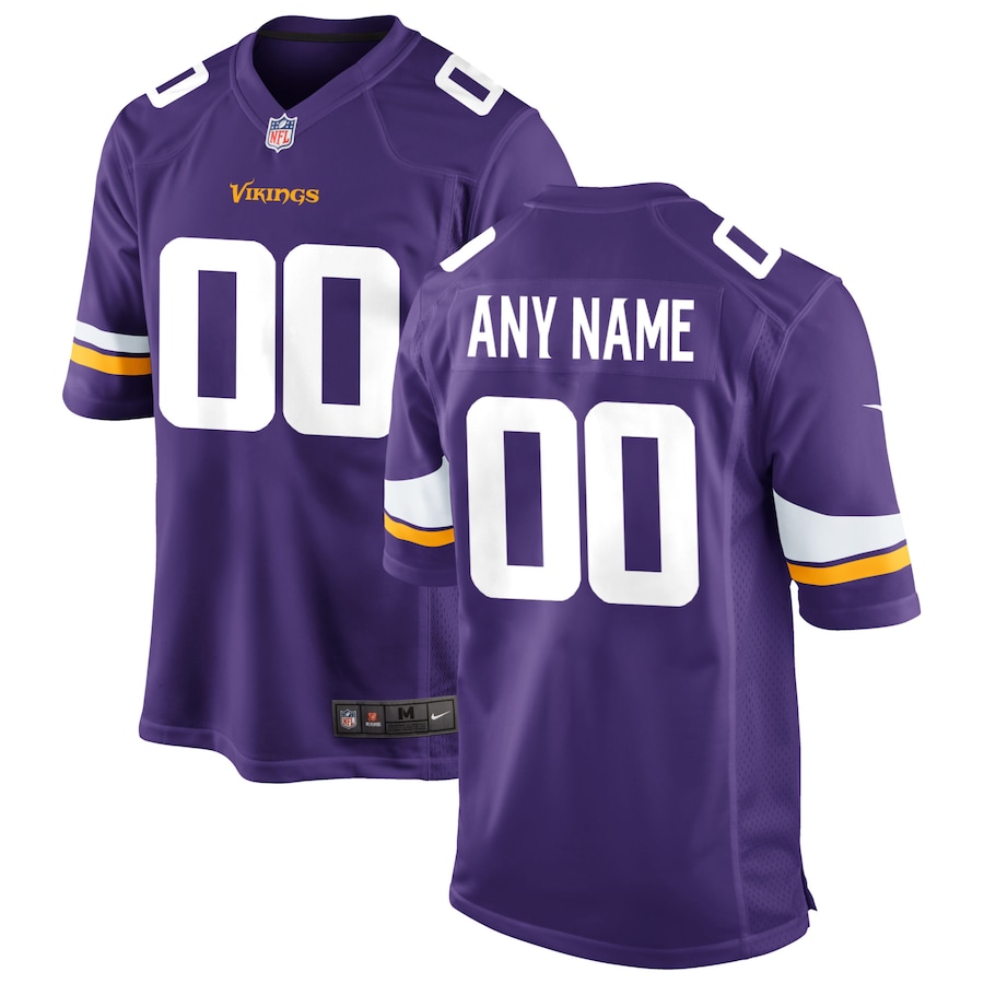 Men's Minnesota Vikings Purple Custom Game Jersey mysite