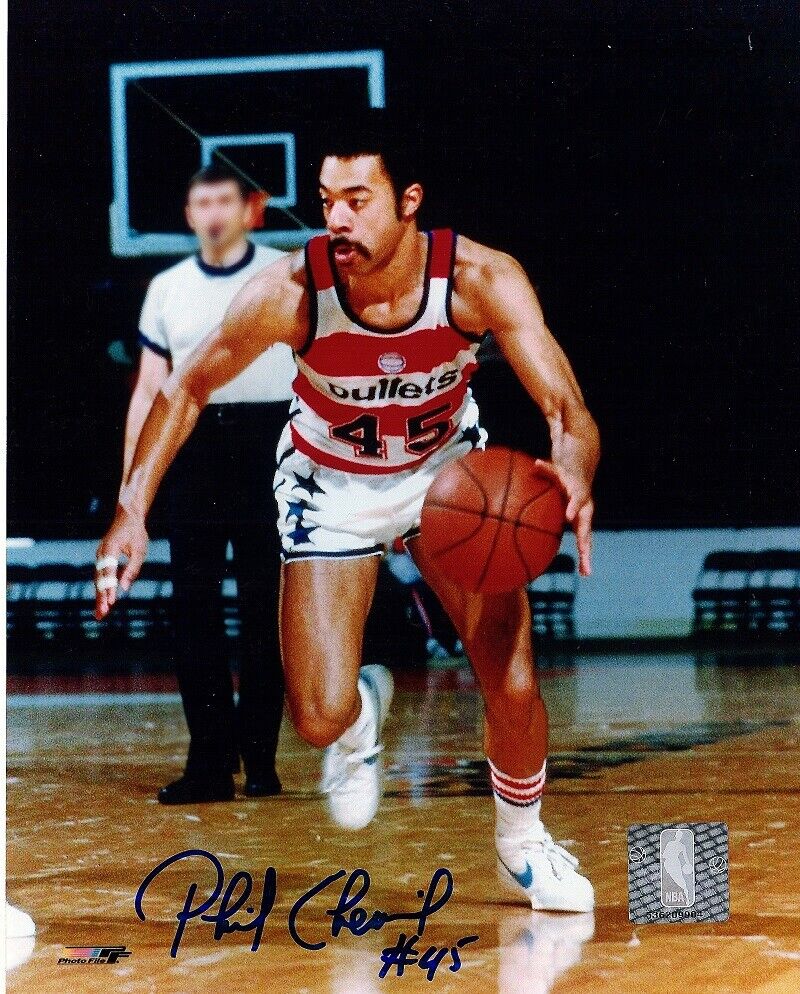 Phil Chenier Signed - Autographed Washington Bullets 8x10 inch Photo Poster painting + RDM COA