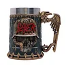 Creative Large Capacity 304 Stainless Steel Handle Cup Skull Beer Cup 3D Three-Dimensional Stainless Steel Embedded Double-Layer Beer Cup Coffee Cup Personality Cup Creative Gift Cup