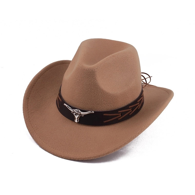 Spring And Summer Style Woolen Cloth Cowboy Hat Men And Women Couples Ethnic Style Roll-up Hat Sunshade Hat Jazz Hat