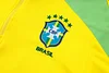 Joyfball 2024/2025 Brazil Half-Pull Training Suit Yellow Football Shirt 1:1 Thai Quality