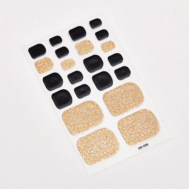 22 Tips/Sheet Designer Nail Decals Full Cover Nail Stickers Nail Designs Full Beauty Nail Art Stickers Creative Nail Decoration