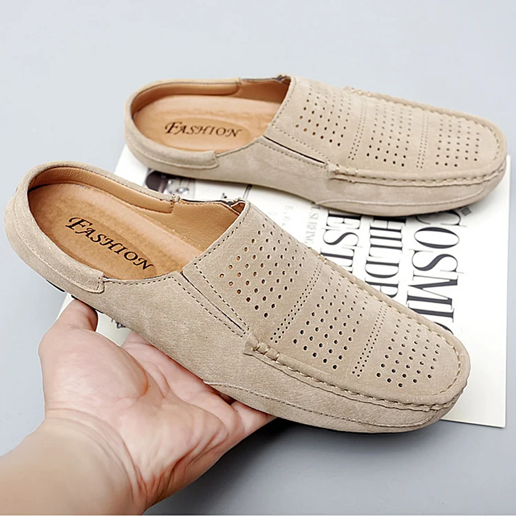 Seam Patchwork Hollow Out Slip-On Casual Slippers