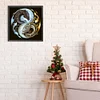 5D diy voller runder Bohrer Diamantmalerei Kreis Doppel Drachen Wohnkultur30x30cm
