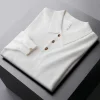 Men's business casual knitted polo shirt sweater