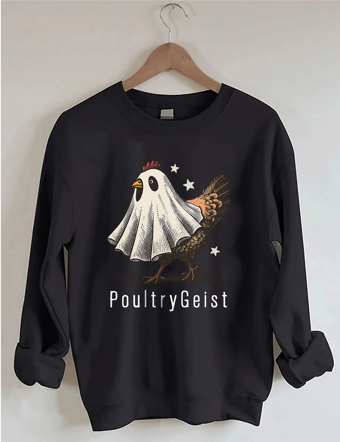 Halloween Funny Ghost Chicken Sweatshirt