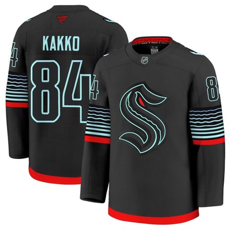 Youth Seattle Kraken #84 Kaapo Kakko Black Alternate Stitched Hockey Jersey