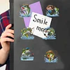 (US Local)6Pcs Acrylic Special Shape Fishing Diamond Painting Fridge Magnet for Home Decor