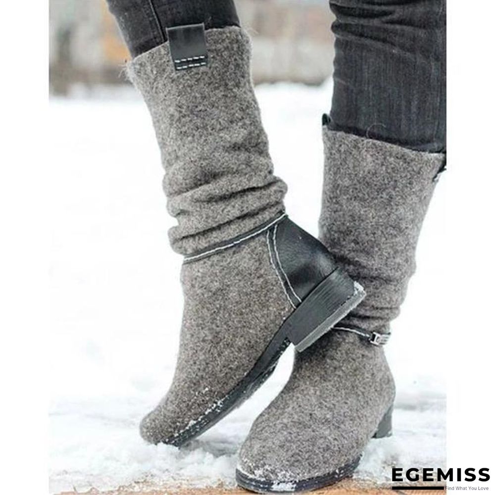 Comfortable Low Heel Suede Boots | EGEMISS