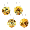 uk.everydayedeals 4Pcs Mini DIY Diamond Painting Hanging Ornaments - Sunflower