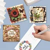 (US Only)6PCS DIY Birthday Wishes Diamond Art Greeting Cards Congratulations Cards & Gift