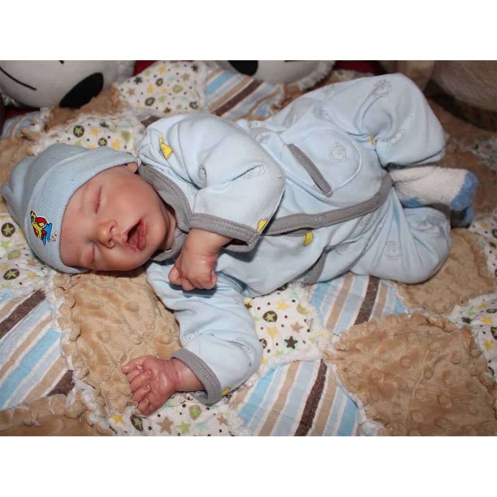 [New Series!]12" Wendy Asleep Newborn Boy Handmade Soft Silicone Body Reborn Baby Doll