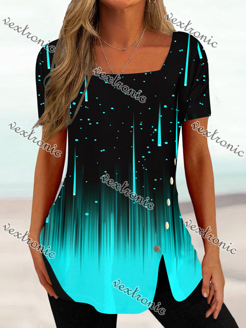 Women Long Sleeve V-neck Graphic Floral Printed Top