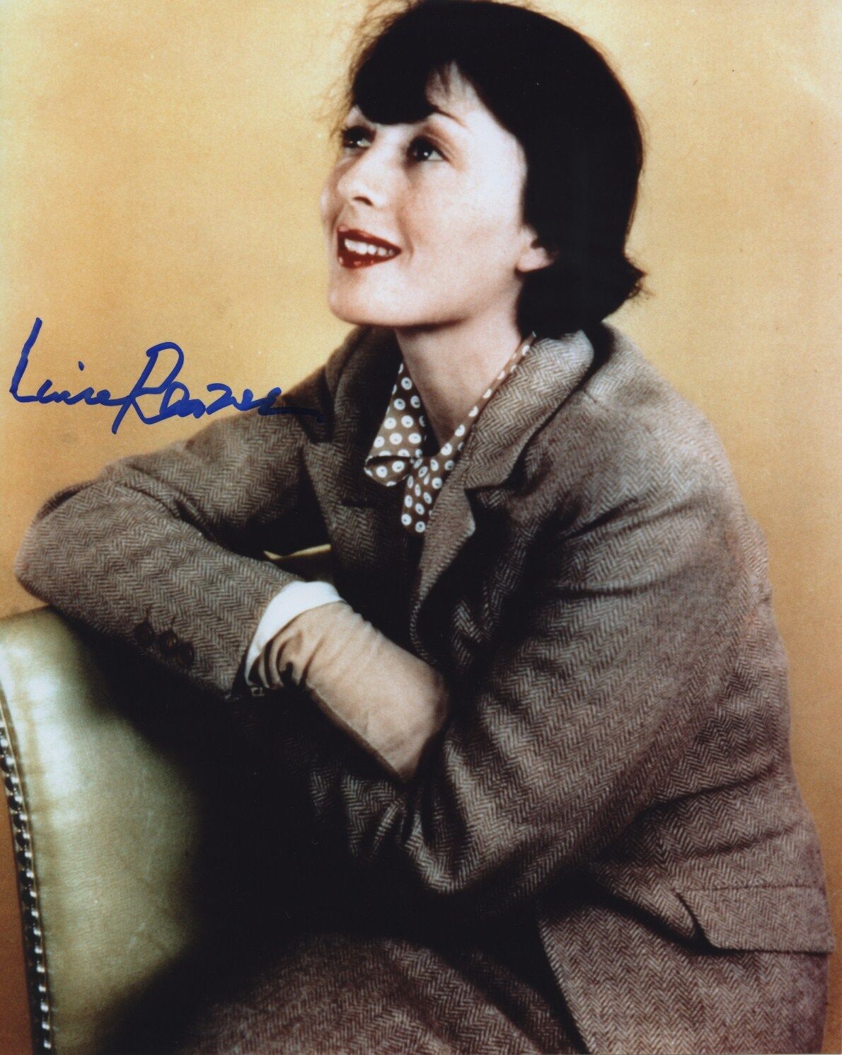 LUISE RAINER SIGNED AUTOGRAPHED COLOR Photo Poster painting JSA COA