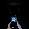 [Holographic Skull] Naked Eye 3D Stereoscopic Ornaments Creative Necklace Pendant Art Collection