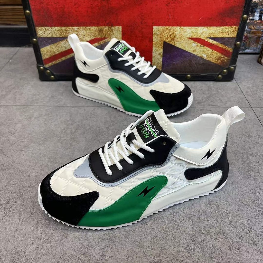 Men's New Trendy Lace Up Round Toe Sports Casual Shoes