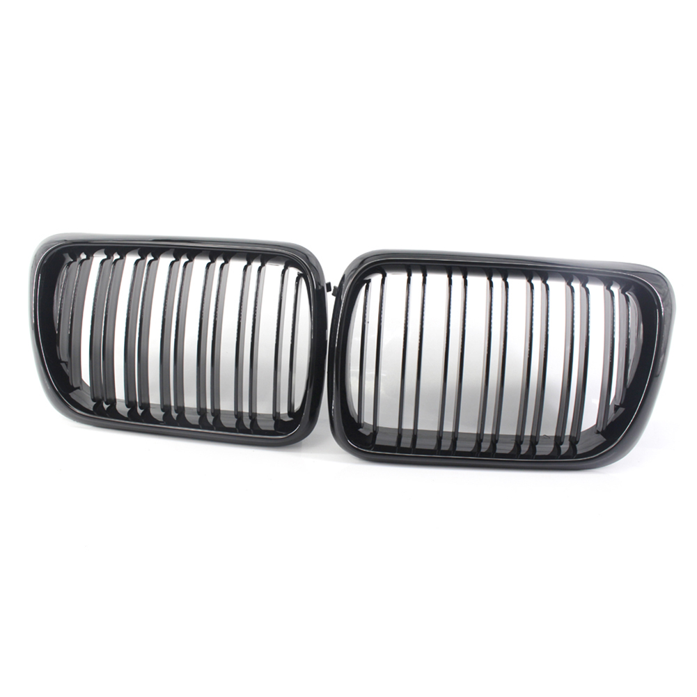 

Front Kidney Grille Grill for BMW E36 3 Series M3 1997-1999 Gloss Black, Double line, 501 Original