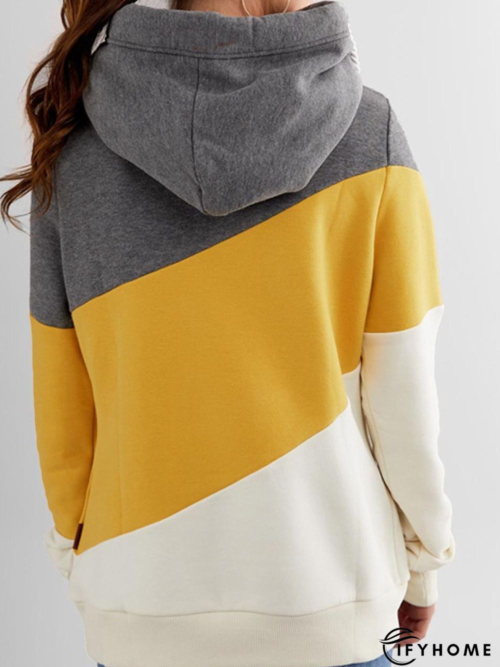 Yellow Hoodie Long Sleeve Sweatshirt | IFYHOME