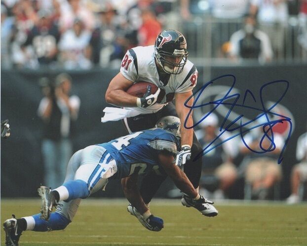 *OWEN DANIELS*SIGNED*AUTOGRAPHED*Photo Poster painting*HOUSTON*TEXANS*NFL*FOOTBALL*COA*8 X 10