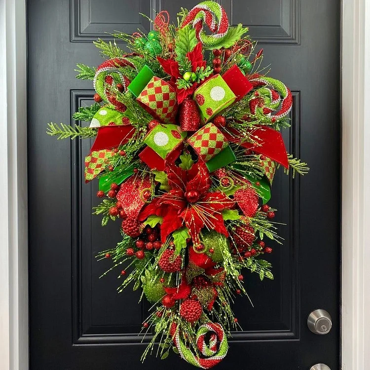 Designer Christmas Wreath- Peppermint Christmas Swag