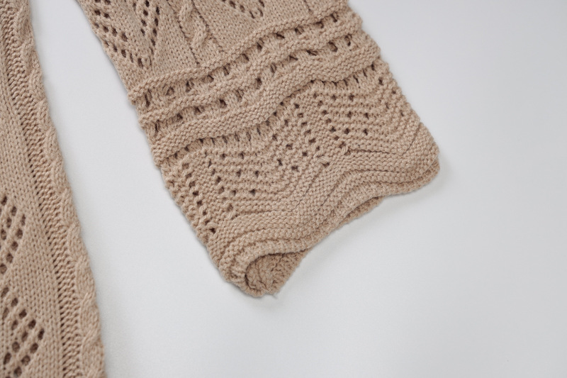 Ootddress Hollow Out V-Neck Knitted Dress Long Sleeve Drawstring Ruched Flod Knit Sexy Bodycon Dresses Women Summer 2025 Vestidos 6 Ootddress Hollow Out V-Neck Knitted Dress Long Sleeve Drawstring Ruched Flod Knit Sexy Bodycon Dresses Women Summer 2025 Vestidos