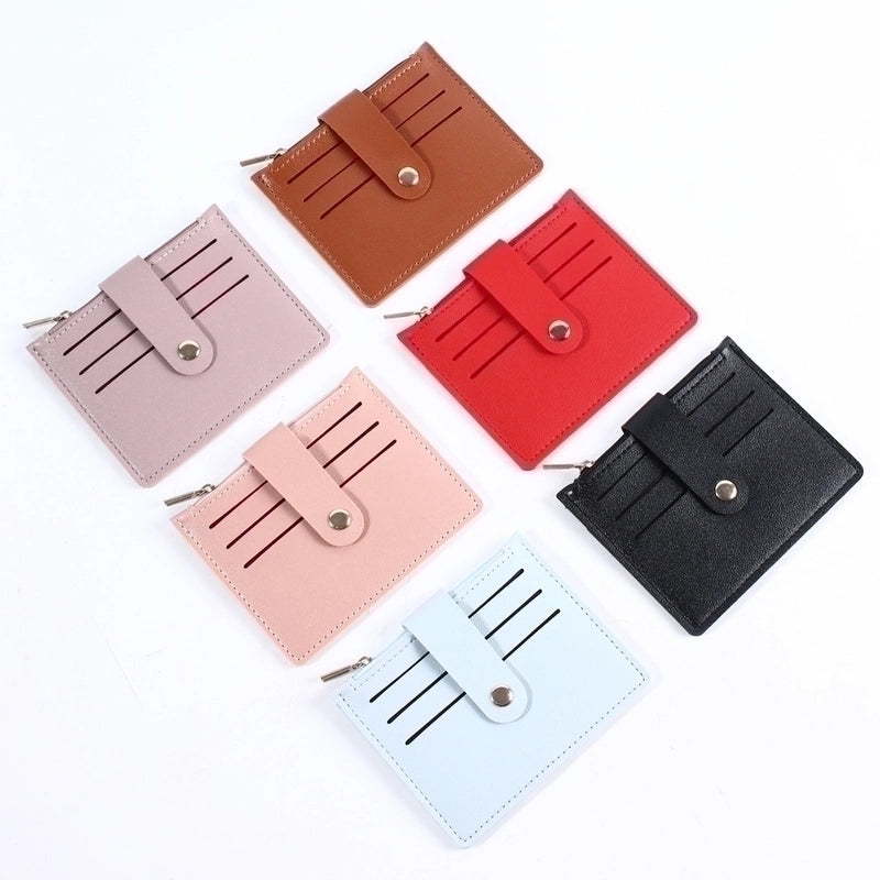 Unisex Solid Color Pvc Open Card Holders