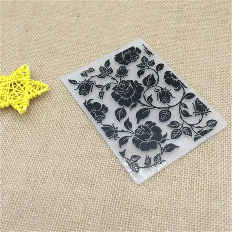 Roses Plastic Embossing Folder DIY scrapbook album card packing decoration cutting dies paper craft
