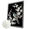 DIY Pearl Painting Magpie with Frame for Home Wall Decor(30x40cm)