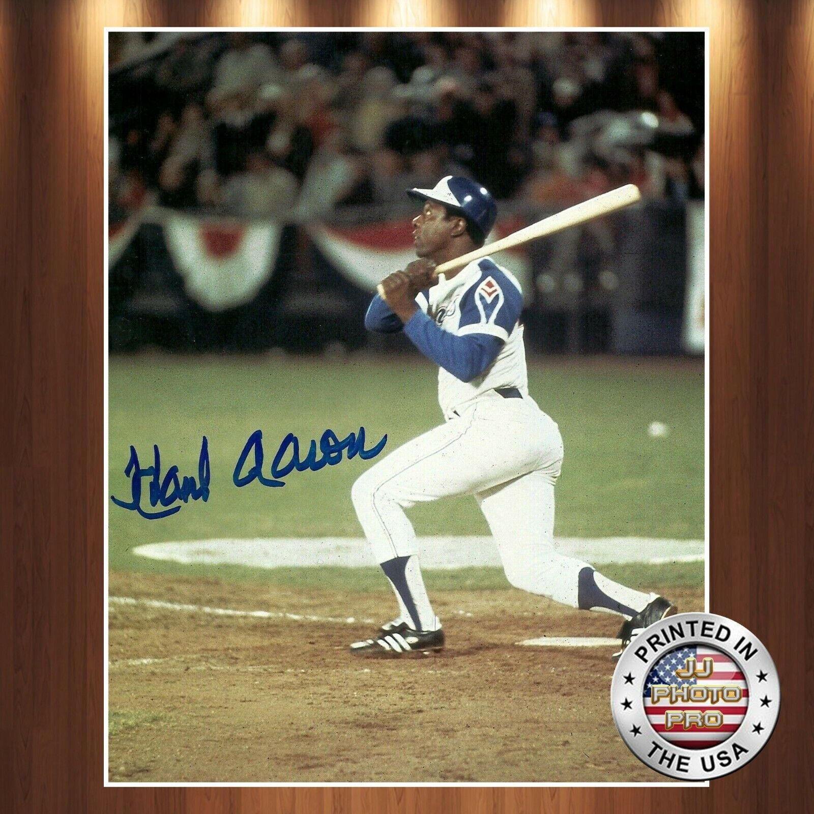 Hank Aaron Autographed Signed 8x10 Photo Poster painting (HOF Braves) REPRINT