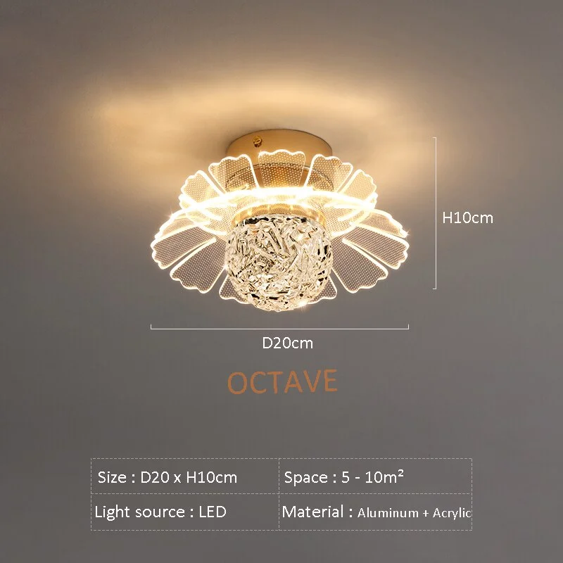 Modern Flower-Shaped Acrylic Led Ceiling Light Corridor Living Room Bedroom Study Kitchen Simple Decor Art Balcony Ceiling Lamp