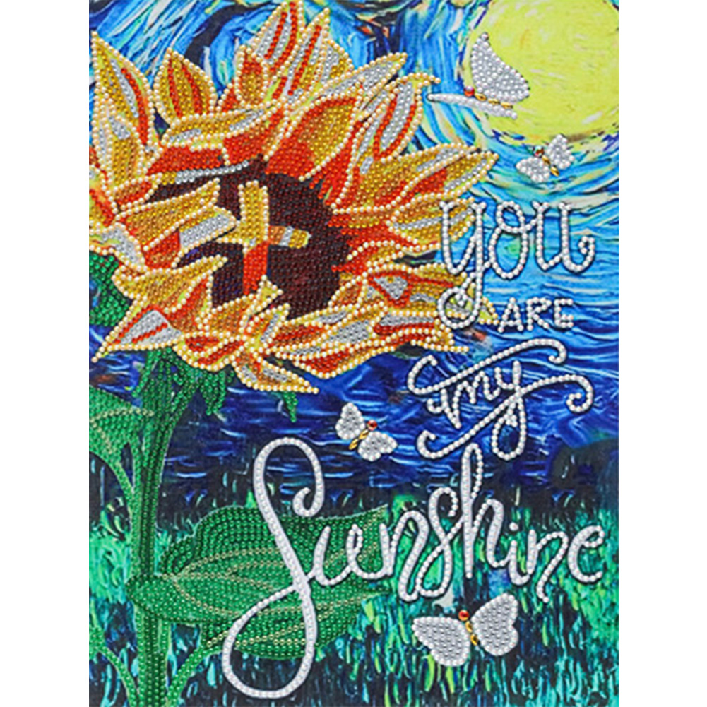 

Cross Sunflower Letter - Special Shaped Diamond Painting - 30*40CM, 501 Original