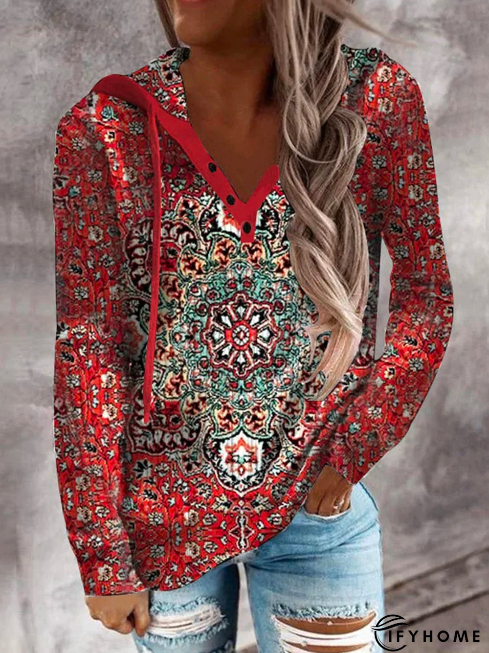 Hoodie Loose Casual Ethnic Sweatshirt | IFYHOME