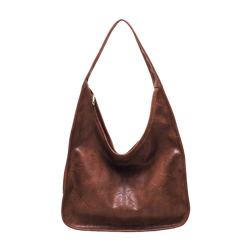 Mature Women Retro Textured Shoulder Bag Special-interest Design Handbag