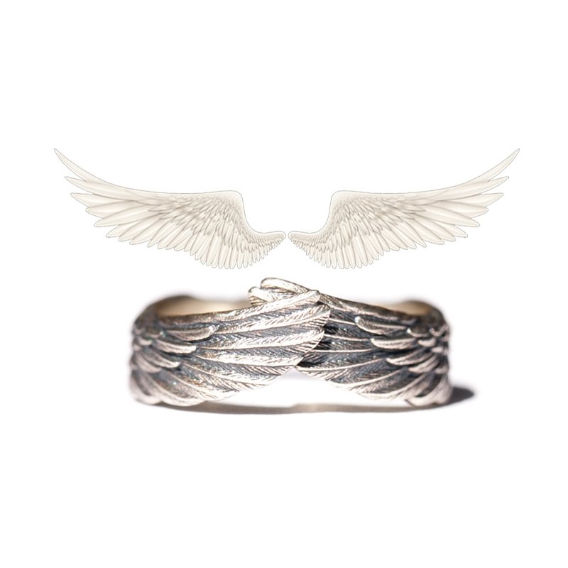 "Angel" Wings Guardian Couple Ring