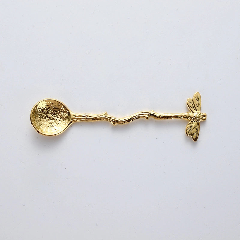 Retro Carved Hammer Pattern Zinc Alloy Spoon 1 Piece