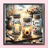 Sunflower Vase-11CT Stamped Cross Stitch Bead Embroidery 46*46cm