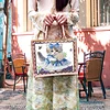 DIY Diamond Painting Cat Linen Waterproof Handbag Shopping Storage Bag Totes Kit